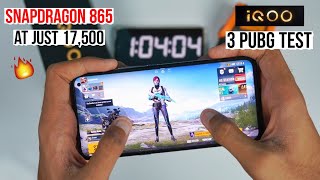 iQOO 3 SD865 At Just ₹17500 Pubg Test Heating and Battery Test 🔥 [upl. by Fitting]