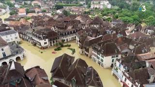 Inondations à Salies de Béarn Vues Aériennes [upl. by Zuliram]