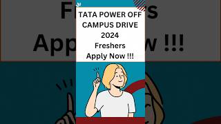 TATA POWER OFF CAMPUS DRIVE  FRESHERS  APPLY NOW Rojgar [upl. by Ennaitsirhc]