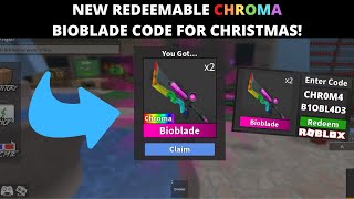 FREE CODE NEW CHROMA BIOBLADE CODE IN MM2 FOR CHRISTMAS  FREE MM2 GODLY CODES WORKING [upl. by Iarahs]