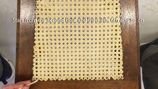 Re caning a chair with prewoven cane webbing [upl. by Fredkin]