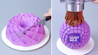 Fantastic PURPLE Cake Decoration Tutorials  So Tasty Chocolate Cake Decorating Idea [upl. by Nixie]