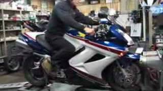 Stock 2007 Honda VFR800 RC46 Interceptor Top Speed Dyno Run [upl. by Nahtad]