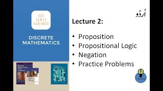 Lecture 2  Discrete Mathematics Proposition Propositional Logic and Negation in Hindi Urdu [upl. by Kalagher383]