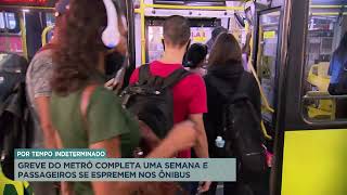 Greve do metrô de BH completa oito dias e ônibus seguem cheios [upl. by Rosalind]