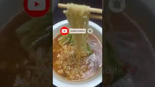 Nongshim Ramyun Korean Style spicy noodle soup instant noodles shorts [upl. by Ellimak]