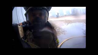 Storage Unit Car Fire  Helmet Cam [upl. by Jacki]