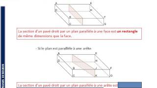 3ème  SECTIONS PLANES  Section dun pavé droit [upl. by Ecnahoy]