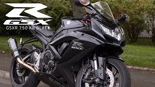 Suzuki GSXR 750  K8 all black  Knox staff bikes [upl. by Sueddaht]