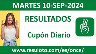 Resultado del sorteo Cupon Diario del martes 10 de septiembre de 2024 [upl. by Dlanger291]