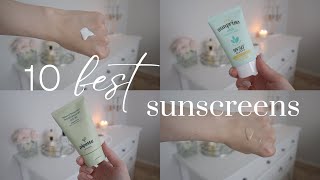 My Top 10 Sunscreens SO FAR for Fair Skin  Mineral Korean Tinted Hybrid Chemical [upl. by Zetnom]