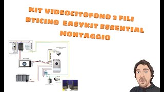 Videocitofono Bticino 2 Fili EASYKIT ESSENTIAL 317913 MONTAGGIO [upl. by Nnovahs425]