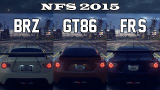 Subaru BRZ Premium vs Toyota GT86 vs Scion FRS  NFS 2015 Drag Race [upl. by Katee379]