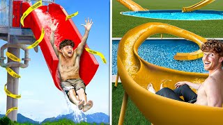 1 VS 1000000 Waterslide in my Theme Park [upl. by Ecadnac851]