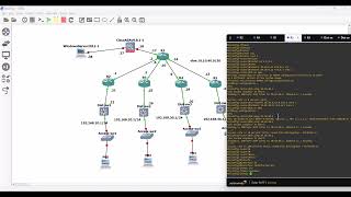 1 HQ and 4 branches Company LAB with Windows server as DHCP FTP services  Cisco ASA GNS3 [upl. by Aneliram]