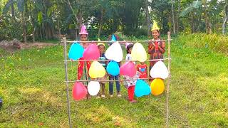 Outdoor fun with Flower Balloon and learn colors for kids by I kids episode nomber1 [upl. by Bury728]