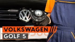 Wie VW GOLF 5 Domlager wechseln TUTORIAL AUTODOC [upl. by Oigaib]