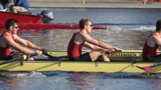 Harvard Mens Heavyweight Rowing vs Penn and Navy  Varsity 8 [upl. by Rickart]