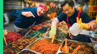 Traditional Korean Street Food Tour at Gwangjang Market in Seoul [upl. by Silohcin411]