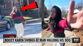 WATCH Boozy Bigot Swings At Man Walking His Dog [upl. by Artaed]