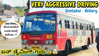 Very Aggressive🔥🤯Guntakal  Bellary  Risky Overtakes bussid travel bus race speed crashvolvo [upl. by Anoirtac]