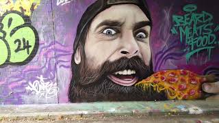 Beard Meets Food graffiti Tunnel piece Peterborough [upl. by Ethbinium]