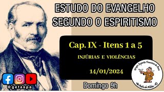 GEFASPA  Estudo do Evangelho Segundo o Espiritismo  Cap IX  Itens 1 a 5 [upl. by Cavan]