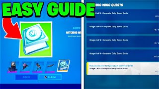 How To COMPLETE ALL THE WITCHING WING CHALLENGES in Fortnite How To Collect Daily Bonus Goals [upl. by Ahseuqal]