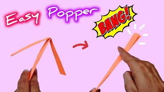 How to make a Paper POPPER  Easy Paper POPPER  Loud Paper Banger  Origami Toy  Easy Paper Toys [upl. by Siuraj674]