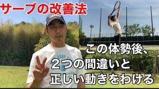 テニス サーブ ２つの間違いと正しい動きをわける 窪田テニス教室 [upl. by Rocco771]