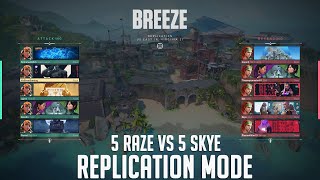 Valorant Replication Mode Full Gameplay 5 Raze vs 5 Skye [upl. by Ahsienel]