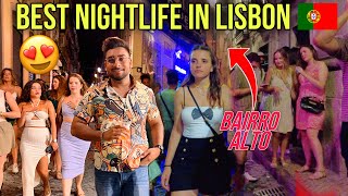 Best Nightlife In Lisbon Portugal  BAIRRO ALTO STREET  Indian In Portugal 🇵🇹 [upl. by Letizia]