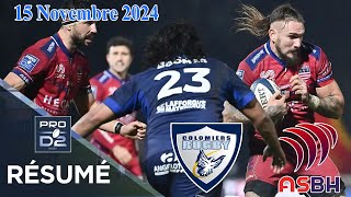 PRO D2 Résumé partie complète Colomiers Rugby vs AS Béziers Hérault J11  Saison 20242025 [upl. by Natsyrt]