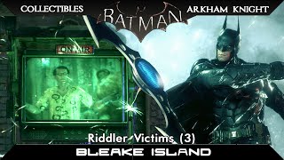 Batman Arkham Knight Riddler Victims Bleake Island [upl. by Kinna443]