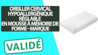 Avis Oreiller Cervical à Hauteurs Réglables en mousse à mémoire de forme Hypoallergénique [upl. by Ahsekam]