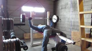 Bench press 225 pounds for 8 reps at 150 pound body weight [upl. by Antonino625]