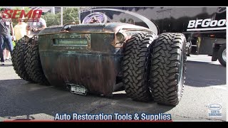 Incredible Dual Wheel Model A Rat Rod from WelderUp  Vegas Rat Rods  SEMA  Eastwood [upl. by Siramay]