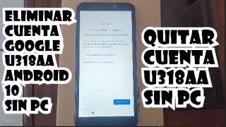 ELIMINAR CUENTA GOOGLE U318AA CALYPSO CRICKET SIN PC  QUITAR CUENTA GOOGLE U318AA [upl. by Anenahs]