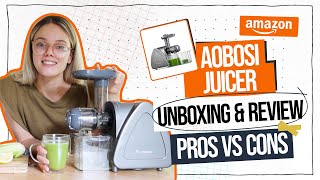 AOBOSI Masticating Cold Press Juicer Review amp Unboxing in under 2 minutes  Amazoncom [upl. by Aihsile]