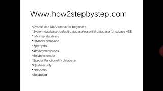 System database or default database or essential dstabase in aseSybase ase DBA tutorial for beginner [upl. by Adiene]