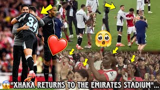 😱VIDEOXhaka Receives Standing Ovation 👏From Arsenal Fans As He Reconcile With Former Teammates [upl. by Delwyn807]