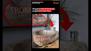 DIY wastafel dari batu besar DIY change rock to sink diy stone rock sink [upl. by Eras]