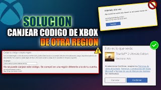 SOLUCION CANJEAR CODIGO DE XBOX DE OTRAS REGIONES [upl. by Sebastian]