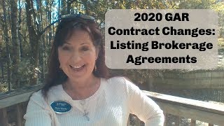 2020 GAR Contract Changes  Listing Brokerage Agreements [upl. by Reifinnej283]