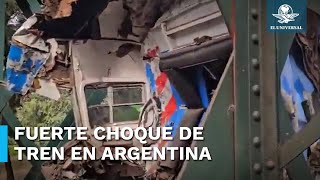 Tren se descarrila y choca contra locomotora en Argentina reportan 60 heridos [upl. by Eerahs]