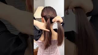 Ponytail hair tutorial ponytail hairstyles tutorial girl viralvideo shorts [upl. by Haslam712]