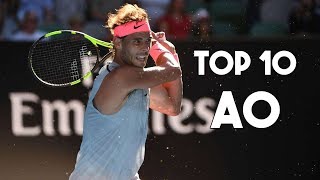 Rafael Nadal  Top 10 Australian Open Points 60FPS [upl. by Ttehr565]