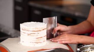 How to Layer and Frost a Cake with Perfectly Smooth Sides [upl. by Ardnahsal]