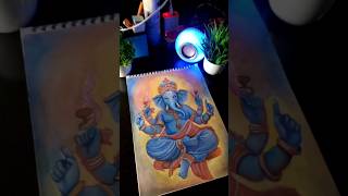 🙏Ganesh ji💟 watercolor painting 🥰art shorts ganeshjiimages ganesh ganeshchaturthi [upl. by Reteip]