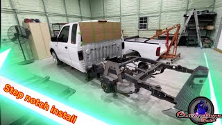 Bagged 2000 Nissan Frontier step notch install [upl. by Sidoon]